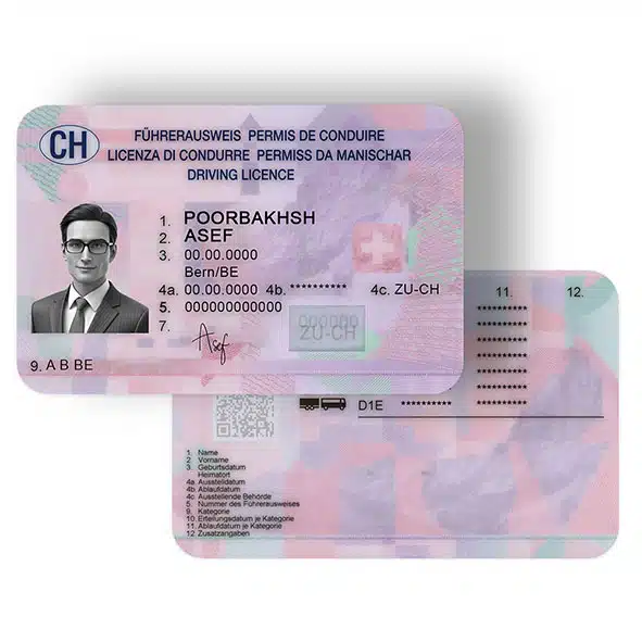 گواهینامه رانندگی جدید سوئیس
