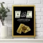 تابلو الله و دلار و شمش طلا